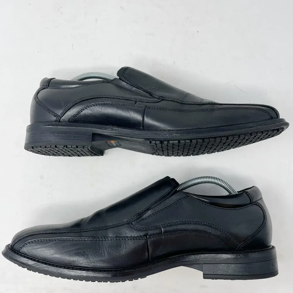 Dockers Black Leather Slip On Loafers Mens Size 11